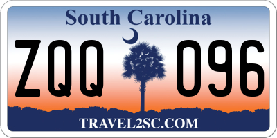 SC license plate ZQQ096
