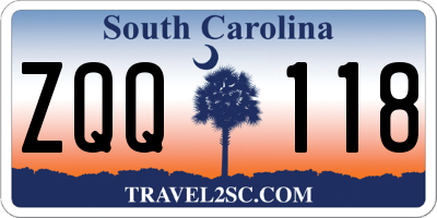 SC license plate ZQQ118