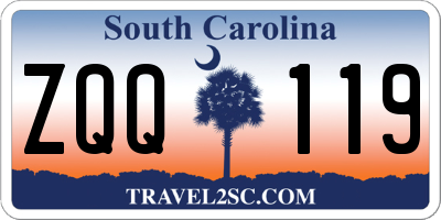 SC license plate ZQQ119