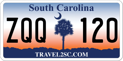 SC license plate ZQQ120