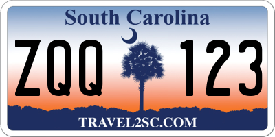 SC license plate ZQQ123