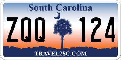 SC license plate ZQQ124