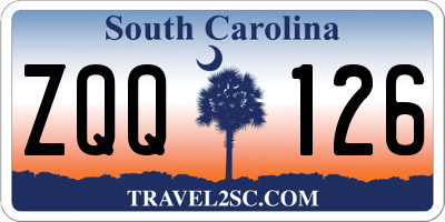 SC license plate ZQQ126