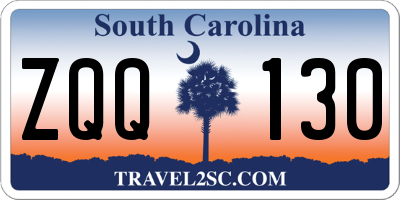 SC license plate ZQQ130