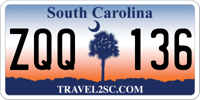 SC license plate ZQQ136