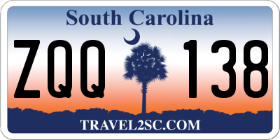 SC license plate ZQQ138