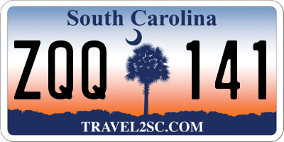SC license plate ZQQ141