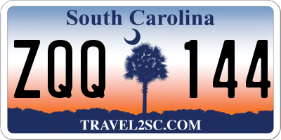 SC license plate ZQQ144