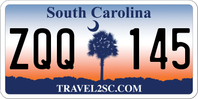 SC license plate ZQQ145
