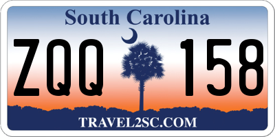 SC license plate ZQQ158
