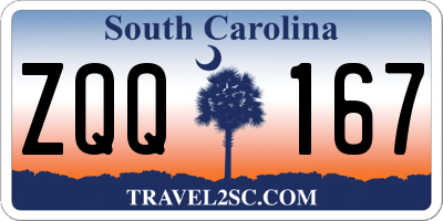 SC license plate ZQQ167