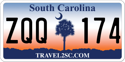 SC license plate ZQQ174
