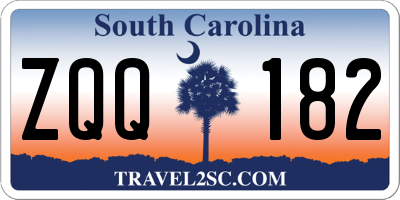SC license plate ZQQ182