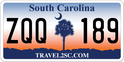 SC license plate ZQQ189