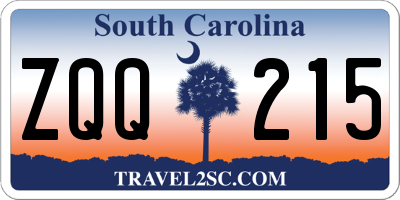 SC license plate ZQQ215
