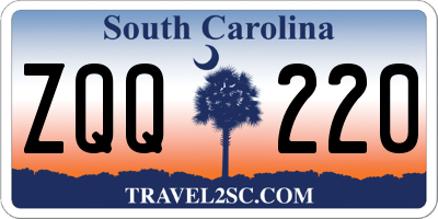 SC license plate ZQQ220