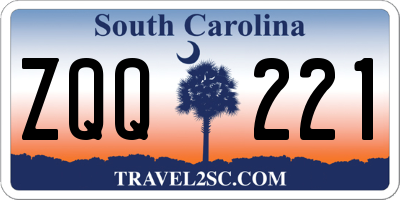 SC license plate ZQQ221