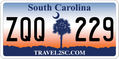 SC license plate ZQQ229