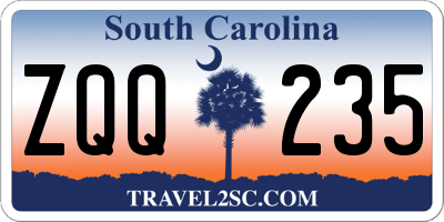 SC license plate ZQQ235