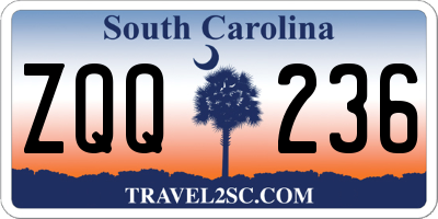 SC license plate ZQQ236