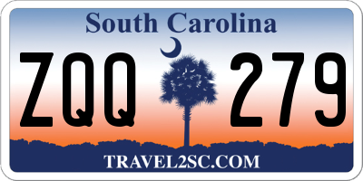 SC license plate ZQQ279