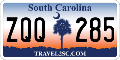 SC license plate ZQQ285