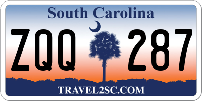 SC license plate ZQQ287