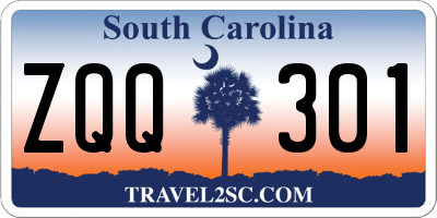 SC license plate ZQQ301