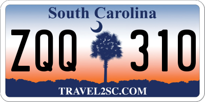 SC license plate ZQQ310