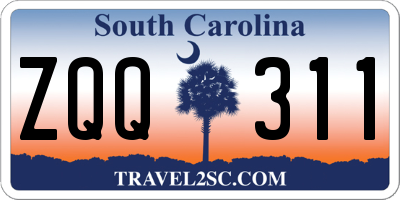 SC license plate ZQQ311