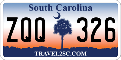 SC license plate ZQQ326