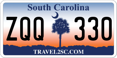 SC license plate ZQQ330