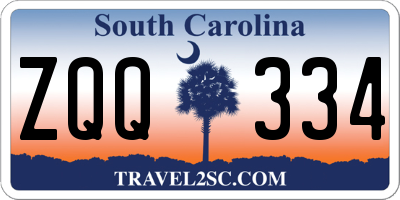 SC license plate ZQQ334