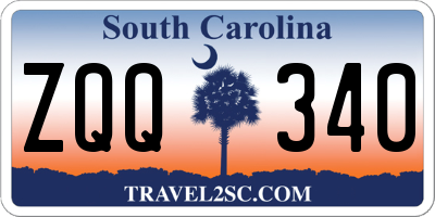SC license plate ZQQ340
