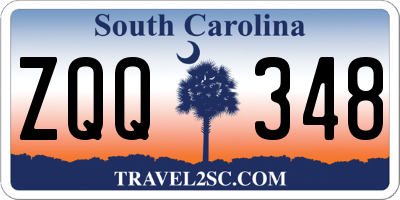 SC license plate ZQQ348