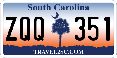 SC license plate ZQQ351