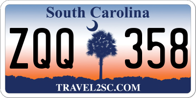 SC license plate ZQQ358