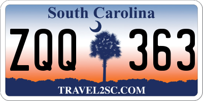 SC license plate ZQQ363