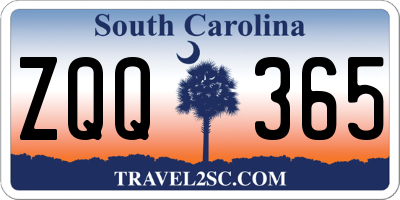 SC license plate ZQQ365