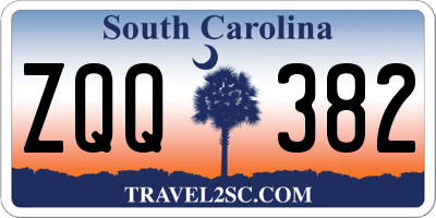SC license plate ZQQ382