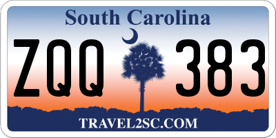 SC license plate ZQQ383