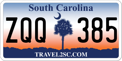 SC license plate ZQQ385