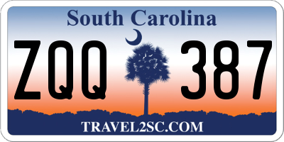 SC license plate ZQQ387