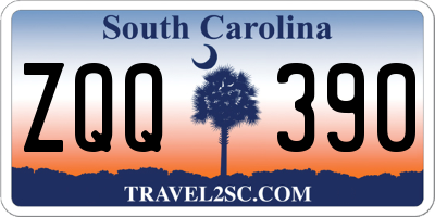 SC license plate ZQQ390