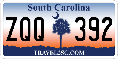 SC license plate ZQQ392