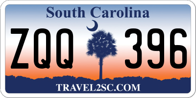 SC license plate ZQQ396