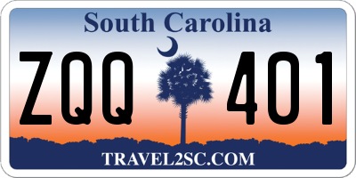 SC license plate ZQQ401