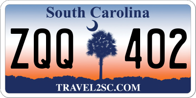 SC license plate ZQQ402