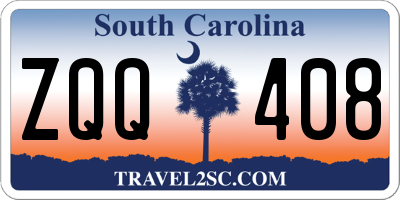 SC license plate ZQQ408