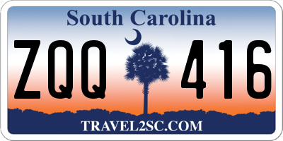 SC license plate ZQQ416